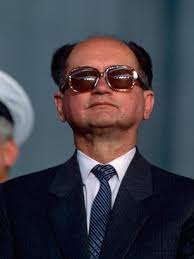 Polish Premier and Army General Wojciech Jaruzelski looks on during Soviet Premier Mikhail Gorbachev&#39;s arrival in Poland in July 1988. First Person - jaruzelski