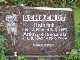 Grab von Heinrich Behrendt (19.12.1946-07.11.1995), Friedhof Wiesede