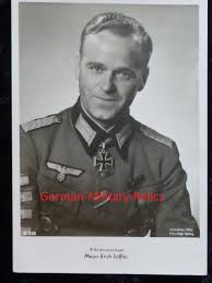 German Major Erich Löffler Knight Cross recipient portrait WWII ...