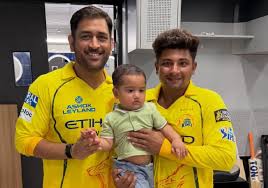 Dhoni’s sweet moment with teammate’s son wins hearts online