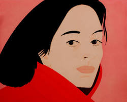 Alex Katz portrait painting, AI로 생성