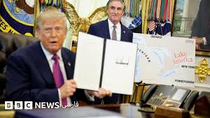 ترامپ فرمان تغییر نام دریاچه انتاریو به «دریاچه آمریکا» را امضا کرد