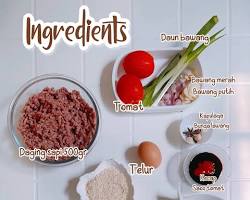Gambar Daging sapi, bawang putih, garam, dan merica bubuk