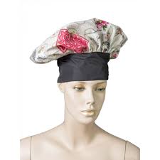 Brigitte hat. Mushroom-shaped hat, ideal complement to give an original touch to your apron. Made of twill fabric. - brigitte-hat
