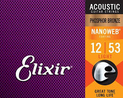 Elixir Phosphor Bronze Strings for acoustic guitar