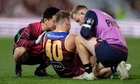 Update on injured star as Lions coach dismisses AFL finals ‘narrative’