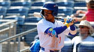 Dodgers minor league prospect Kendall George hurts himself after near collision with a bat dog