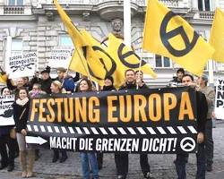 Image of protest against immigration in Europe