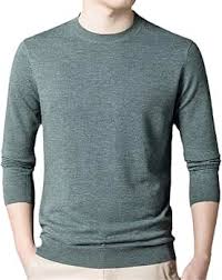 Amazon.com: REHJJDFD Men's Long Sleeve Sweater Male Wool Thin Knit T-Shirts Men Knitwear Pullover Jumper Bean EN8 S : Clothing, Shoes & Jewelry