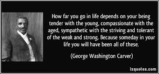 How far you go in life depends on your being tender with the young ... via Relatably.com