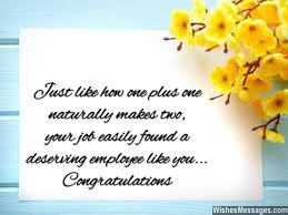 Congratulations for New Job: Messages, Quotes and Wishes ... via Relatably.com
