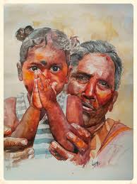 Artist : Uday Bhan Title: Innocence Dimension : 16 x 12 Inch Category : Paintings - 541c7831-2d8b-4c44-ab2a-caba7fa88d89