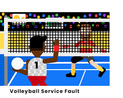 Image of Volleyball service fault line