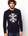 Mens Snowflake Jumper - ShopStyle UK