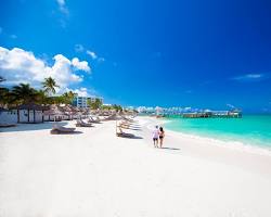 Cable Beach, Nassau, with its white sand and turquoise waters
