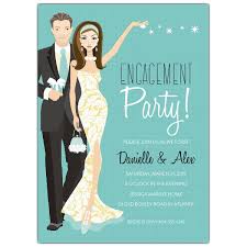 Engagement Party Brunette Invitations | PaperStyle via Relatably.com