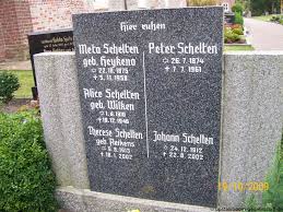 Grab von Peter Schelten (26.07.1874-07.07.1961), Friedhof Nesse