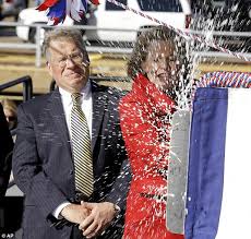 I christen thee, the USS Gerald Ford: Susan Ford Bales, daughter of former ...