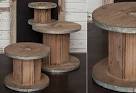 Small wooden spools