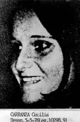 Cecilia María Carranza. Desaparecida el 5/5/76. Tenía 18 años. Era de San Francisco, Córdoba. - carramzac