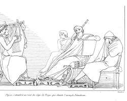 Image of Odyssey Book 8 classical art Phaeacian Games Demodocus sings