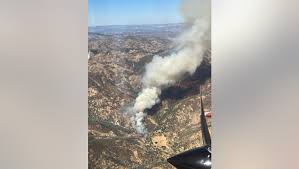 Smoke plume from Pickett Fire