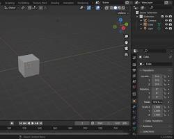 Image of Blender 3D animation software interface