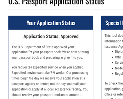 Image of US Department of State passport locator tool