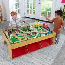 KidKraft Waterfall Mountain Wooden Train Set & Table