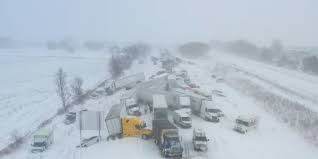 Massive pileup in Zeeland, MI during snowy conditions