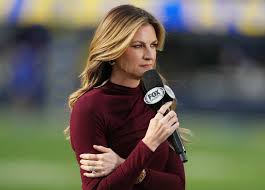 Erin Andrews showcases her fashion sense with a stunning fur coat during NFL playoffs