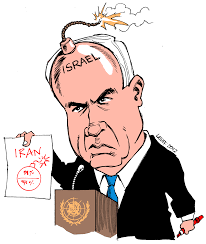 Image result for NETANYAHU CARTOON