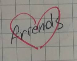 صورة heart with the word friends written inside