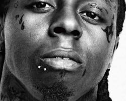 Lil Wayne looking shocked during interview black and white photo, do AI tạo