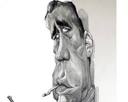 تصویر همفری بوگارت در حال سیگار کشیدن