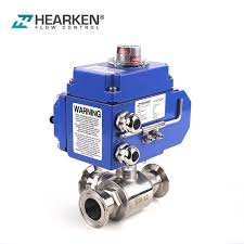 3 Way Electric Actuator Sanitary Ball Valve - HEARKEN