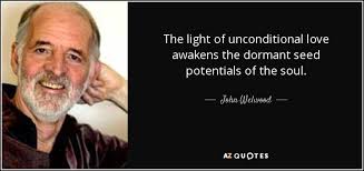 John Welwood quote: The light of unconditional love awakens the ... via Relatably.com