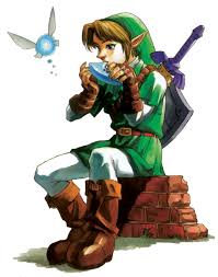 Link playing Ocarina. Like a boss.