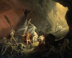 Image of Aeneid Book 6 classical art Aeneas visits Sibyl and Underworld Anchises