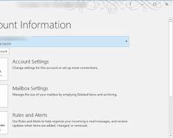Image of Outlook File tab > Info > Account Settings