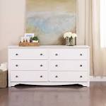 M - Sandy Beach White Dresser and Mirror Set