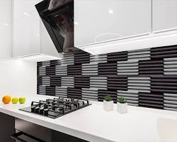Изображение: Стеклянный кухонный фартук с 3Dэффектом