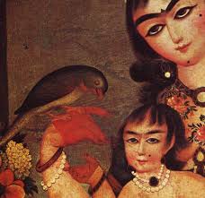 Probably by Mahammad Hasan, period of Fath &#39;Ali Shah, A mother and child with parrot - 03-Probably-by-Mahammad-Hasan--period-of-Fath--Ali-Shah--A-mother-and-child-with-parrot-(detail)