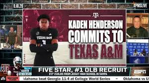 Kaden Henderson, Five-Star Linebacker, Commits to Texas A&M