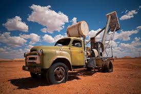 Image result for old miner's trucks pics.