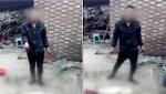 فيديو مروع لرجل يضرب كلبه