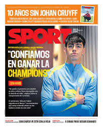La portada de SPORT de hoy martes, 24 de marzo de 2026