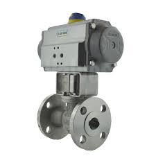 Pneumatic Actuated PEKOS Stainless Steel Reduced bore ANSI ...