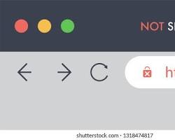 Imagem de browser address bar showing a secure and an insecure website