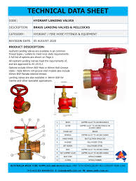 Hydrant Landing Valves Technical Data Sheet | PDF | Valve ...